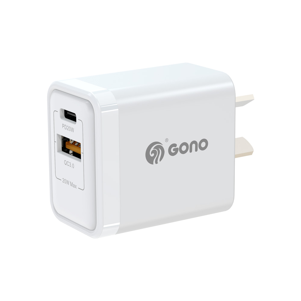 SAA Certified PD+QC3.0 20W Wall Charger Quick Charge Travel Charger AU Plug For Mobilephones